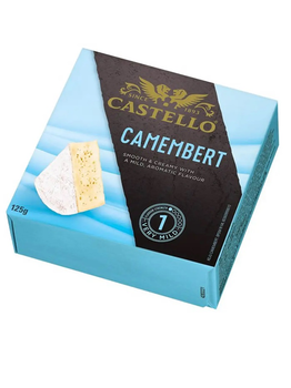 Сир м'який камамбер Castello з білою пліснявою 50% 125г