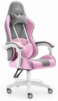 Компьютерное кресло Hell's Rainbow Pink-Gray тканина (5904204981392)