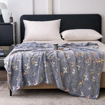 Плед ночник (светится в темноте) из микрофибры Colorful Home Бабочки 150х200 см