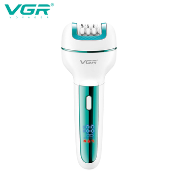 Эпилятор 3 в 1 VGR V-733 3 насадки/600mAh/IPX5/LED display/Green (00000010663)