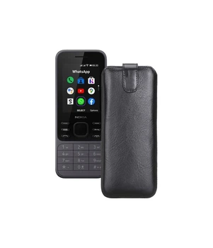 Витяжка з екошкіри для телефону Nokia 6300 4G Чорний