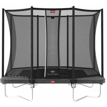 Батут BERG Ultim прямокутний Favorit Regular 280 Grey з захисною сіткою Comfort 32.25.62.30