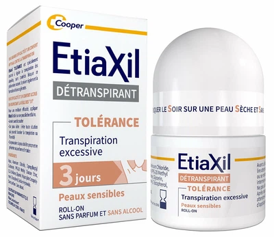 Антиперспірант Etiaxil Tolerance для чутливої шкіри, Roll-on, 15 мл, для пахв, без спирту