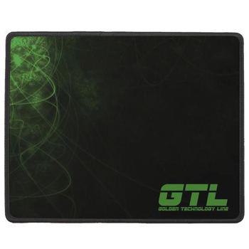 Коврик GTL Gaming S, Black-Green 250x210х2 мм, антискользящая основа, защита от влаги