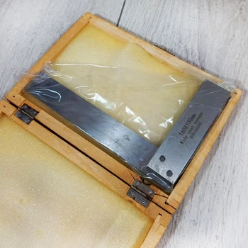 Угольник слесарный УШ 100×63 мм с пяткой металлический ГОСТ для точной разметки и проверки углов