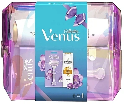 Набор - Gillette Venus (razor/1pcs + blade/2pcs + shmp/250ml + bag) (1414021-23609292)