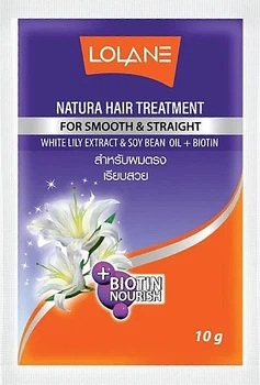 Маска для волос с экстрактом белой лилии и соевым маслом - Lolane For Smooth & Straight (пробник) 10g (1417678-24480713)