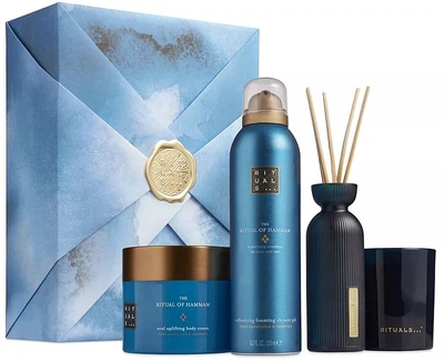 Набор - Rituals The Ritual Of Hammam Gift Set (sh/gel/200ml + b/cr/200ml + diff/70ml + candle/140g) Набор (1239499-156848827-2)