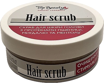 Скраб-пилинг для кожи головы с протеинами пшеницы, миндаля и ментола - Top Beauty Hair Scrab 250ml (1199583-186972)