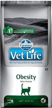 Сухий корм для котів із надмірною вагою Farmina Vet Life Obesity 5 кг (8010276031891)