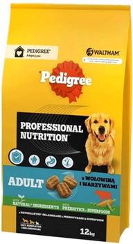 Karma sucha dla psów Pedigree Professional Nutrition z wołowiną i warzywami 12 kg (5900951310508)