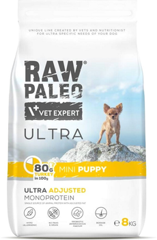 Сухий корм для цуценят Raw Paleo Ultra монопротеїновий з індичкою 8 кг (5902414210936)