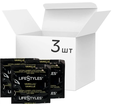 Презервативи LifeStyles Vanilla Ароматизовані 3 шт (ROZ6501053475)