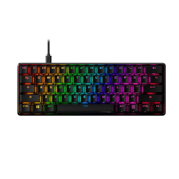 Клавіатура HyperX механічна Alloy Origins 60 61key, Red, USB-A, EN/UA, RGB, чорний (4P5N4AA)