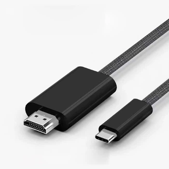 Адаптер переходник 4K 60Hz Type-C to HDMI 1.8m, пластик, нейлон, Black (TH001-PPV18K-460)