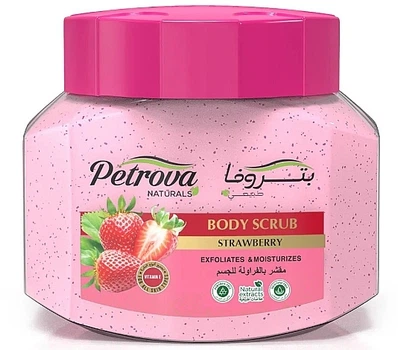 Скраб для тела "Strawberry" - Petrova Naturals Body Scrub 500ml (1243272-599889560-2)