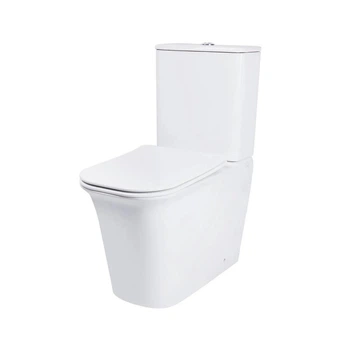 Унитаз-компакт безободковый Qtap Nando с сиденьем Soft-close QT12221222AW