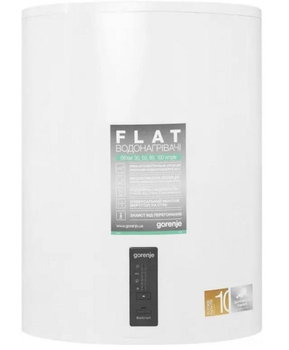 Бойлер Gorenje FTG 50 SMV9 Медный ТЭН, Плоский дизайн, EcoSmart (функция экономии эл.энергии)- 50л.