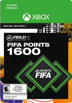 Поповнення рахунку ігри Xbox One FIFA 21 на 1600 FUT очок (Xbox One)