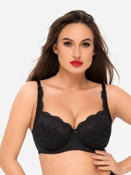 Бюстгальтер з кісточками мереживний KALYNA Olga 5186 100C Чорний (4820285364842)