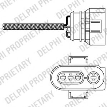 Лямбда-зонд AUDI/SEAT/VW A4/A6/A8/Ibiza/Toledo/Caddy/Golf/Passat/Polo "1,4-2,8L "93-01 Delphi ES2025612B1 Delphi (ES2025612B1)