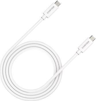 Kabel Canyon UC-44 USB-C - USB-C 240W/40Gbps/4k 1m White (CNS-USBC44W)