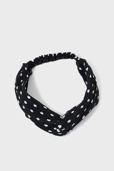 Жіноча чорна пов'язка в горошок BLACK SPOT BANDO Accessorize OS 286063