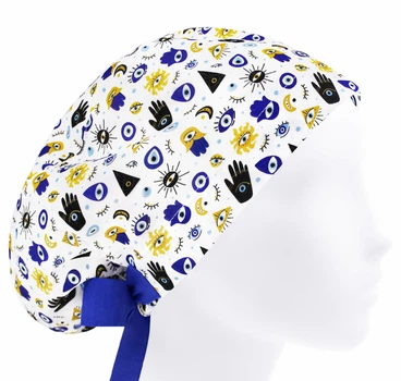 Медицинская шапочка женская HeadwearUniverse универсальная принт Всевидящий глаз рука