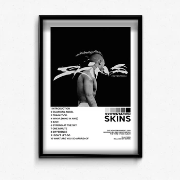 Постер в рамке с альбомом XXXTENTACION Skins А4