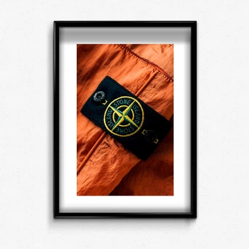 Постер в рамке stone island orange А4