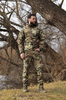 Тактичний демісезонний костюм Undolini Soft Shell Мультикам 48 р.