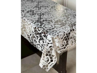 Скатертина SELENA-LACE ПВХ д/столу ажурна "Сота кава" 1,35*1,1м