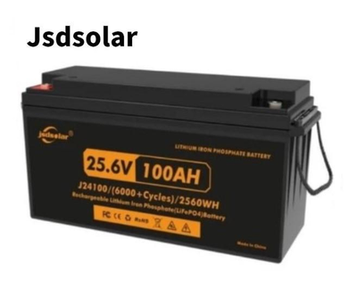 Аккумулятор LiFePo4 (литий железо фосфатный) Jsdsolar J24100 LiFePO4 24V (25,6V) - 100 Ah (2560Wh) (BMS 100A/100A) пластик