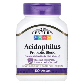 Пробиотики и пребиотики 21st Century Acidophilus Probiotic Blend, 100 капсул