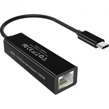 Переходник Choetech USB3.1 TypeC - Ethernet RJ45 1000Mb 0,15 м (HUB-R01-BK)