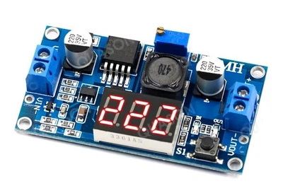 Понижающий преобразователь LM-2596 3A DC/DC 4.5-40V 1.25-37V Встроенный вольтметр стабилизатор (147)