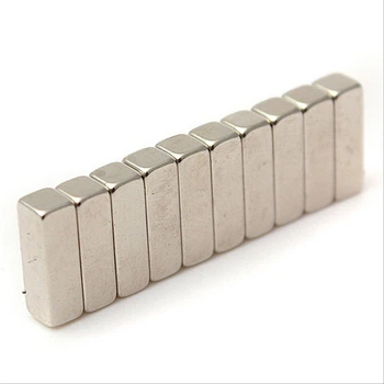 Комплект сильних прямокутних неодимових магнітів 15x5x3мм N35 10шт Silver (284622)