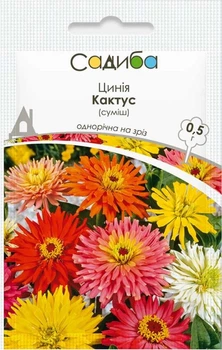 Семена циннии (Майоры) Кактус смесь 0,5 г, Hем Zaden