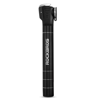 Насос для велосипеда высокого давления ручной Rockbros JG-1040BBK, велонасос 8 атмосфер, черный (100238)