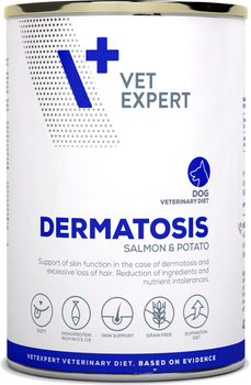 Вологий корм для собак Vet Expert Dermatosis лосось з картоплею 400 г (5901891240702)