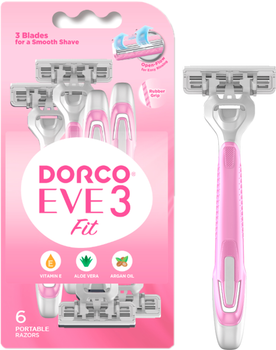 Бритва одноразова Dorco EVE 3 Fit для жінок 3 леза 6 шт (8801038591087)