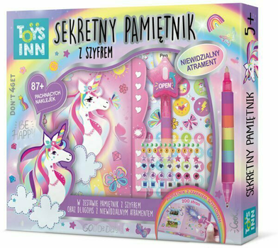 Щоденник Toys Inn Stnux Unicorn A6 з кодовим замком + аксесуари (5901583297656)