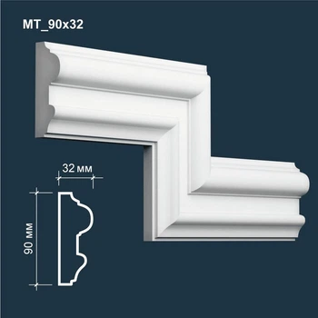Молдинг гипсовый MATISS МТ 90x32 мм 1 м.п. декор для интерьера
