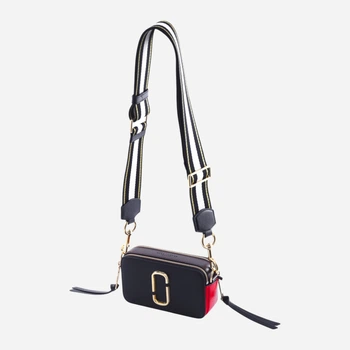 Сумка крос-боді через плече жіноча з натуральної шкіри маленька Marc Jacobs BG-MJ-03 Чорна (191267529486)