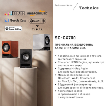 Бездротова HiFi акустична система Technics SC-CX700E-K