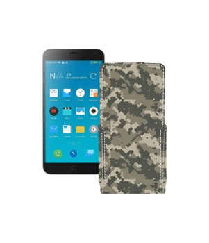 Чохол-флип з екошкіри для телефону Meizu M1 Note Хаки-зелений