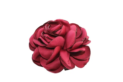 Шпилька для волосся бордова троянда Rose decor шпилька-крокодил (n-0032)