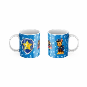Подарочная чашка с принтом Щенячий Патруль (Paw Patrol) Гончик Чейз 330 мл. Синий
