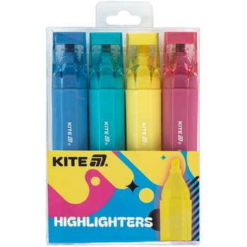 Набір маркерів&nbsp;Highlighter Kite&nbsp;Trendy&nbsp;Colors&nbsp;4&nbsp;кольори (K24-1144-4)