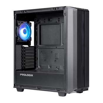 Корпус Prologix E122 Tempered Glass&Mesh Black Black
